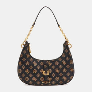 GUESS Kuba Top Zip Shoulder Bag -Mocha- GB184