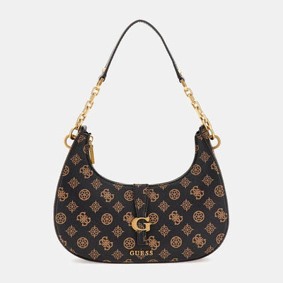 GUESS Kuba Top Zip Shoulder Bag -Mocha- GB184